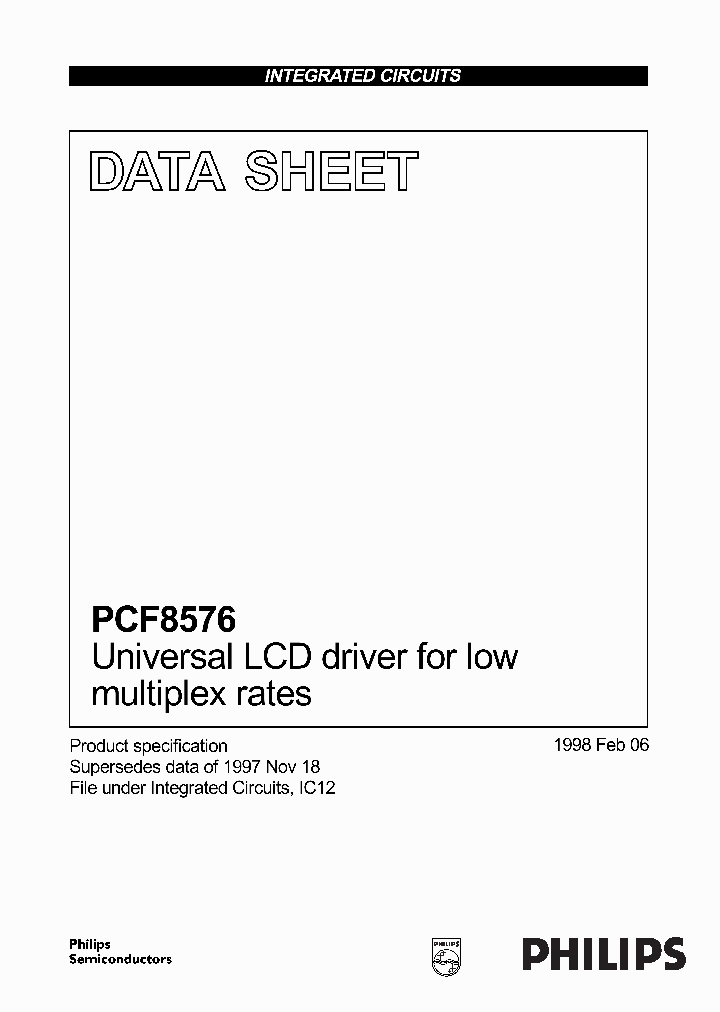 PCF8576_34190.PDF Datasheet