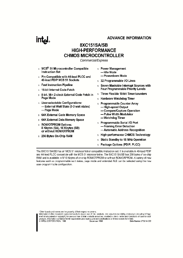 8XC151SB_279624.PDF Datasheet