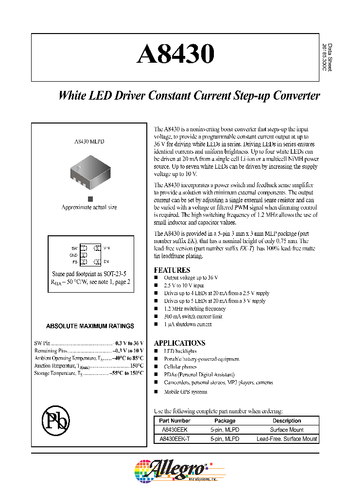 A8430_294025.PDF Datasheet