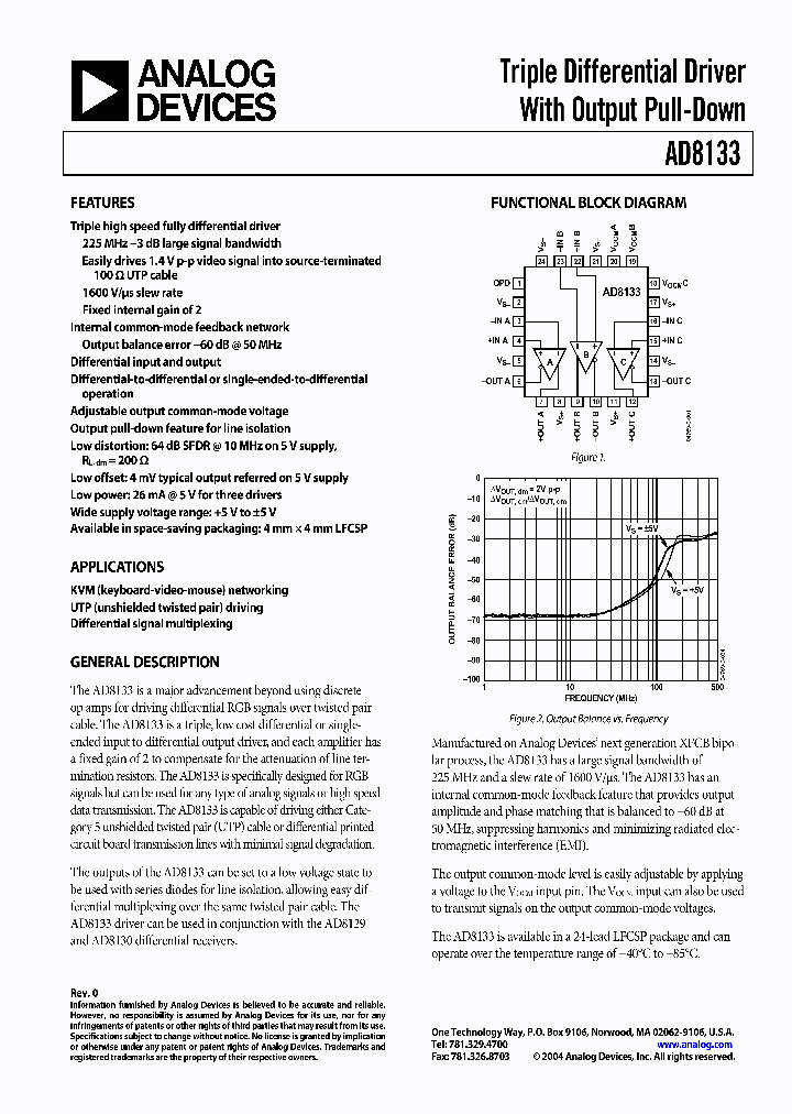 AD8133NBSP_278397.PDF Datasheet