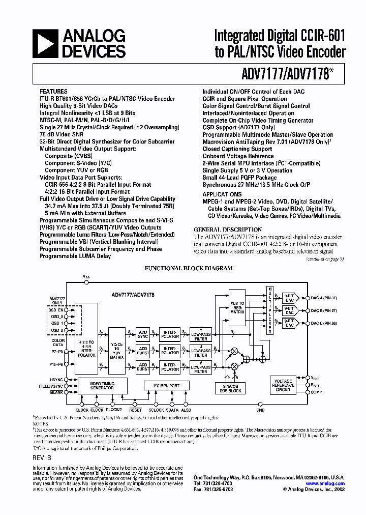 ADV7718_296698.PDF Datasheet