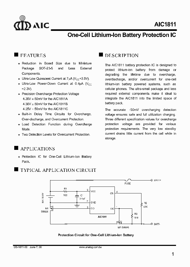 AIC1811CCV_243975.PDF Datasheet