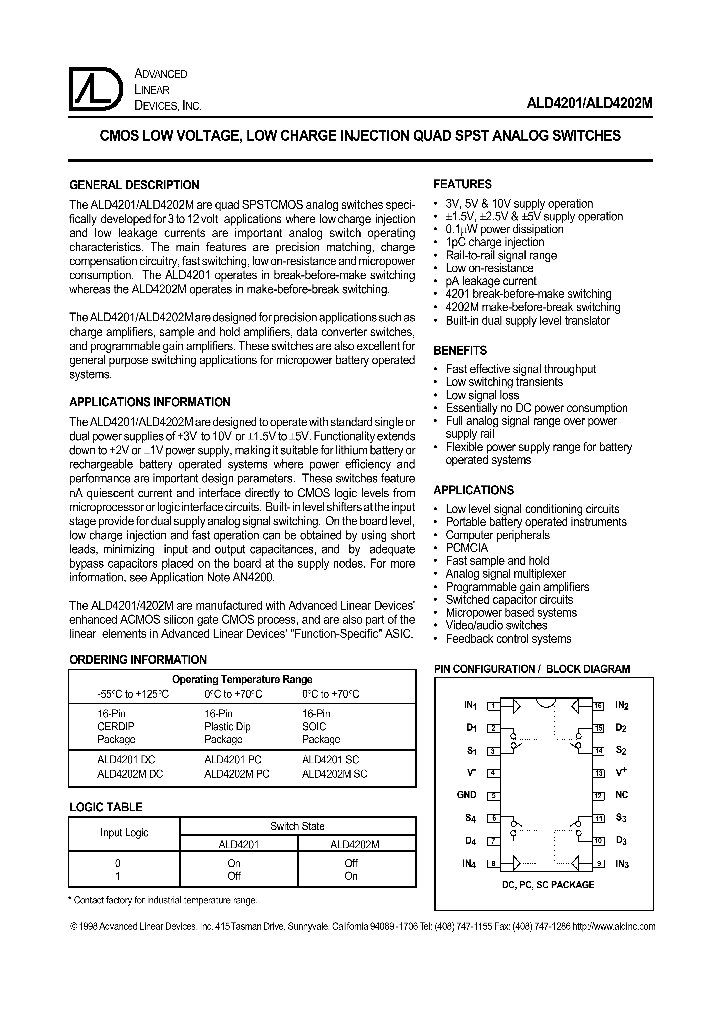 ALD4201_305032.PDF Datasheet