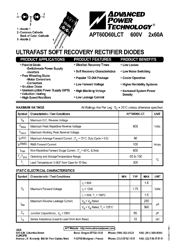 APT60D60LC_240673.PDF Datasheet