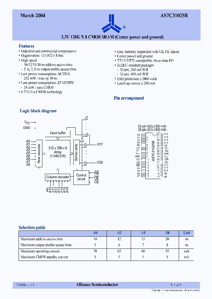AS7C31025B_297525.PDF Datasheet