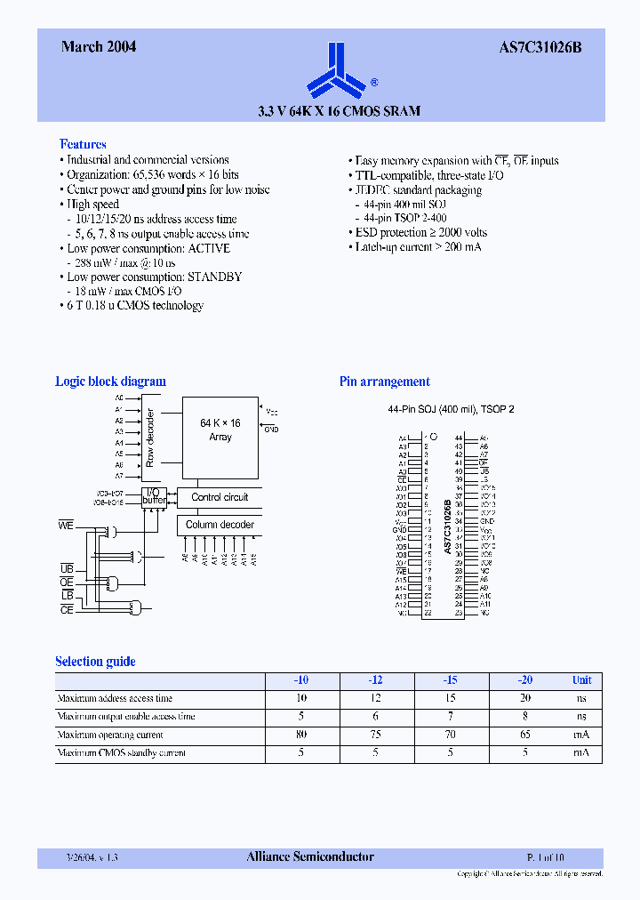 AS7C31026B_288717.PDF Datasheet