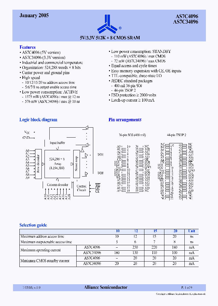 AS7C4096_279805.PDF Datasheet