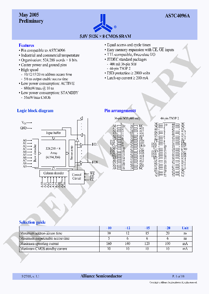AS7C4096A_279804.PDF Datasheet