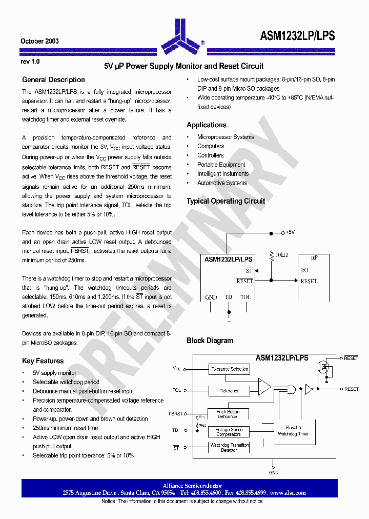 ASM1232LPSN-2_278414.PDF Datasheet