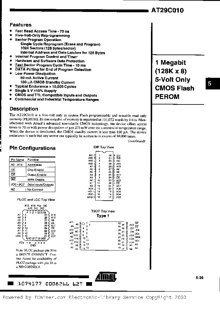 AT29C010-12JC_222296.PDF Datasheet