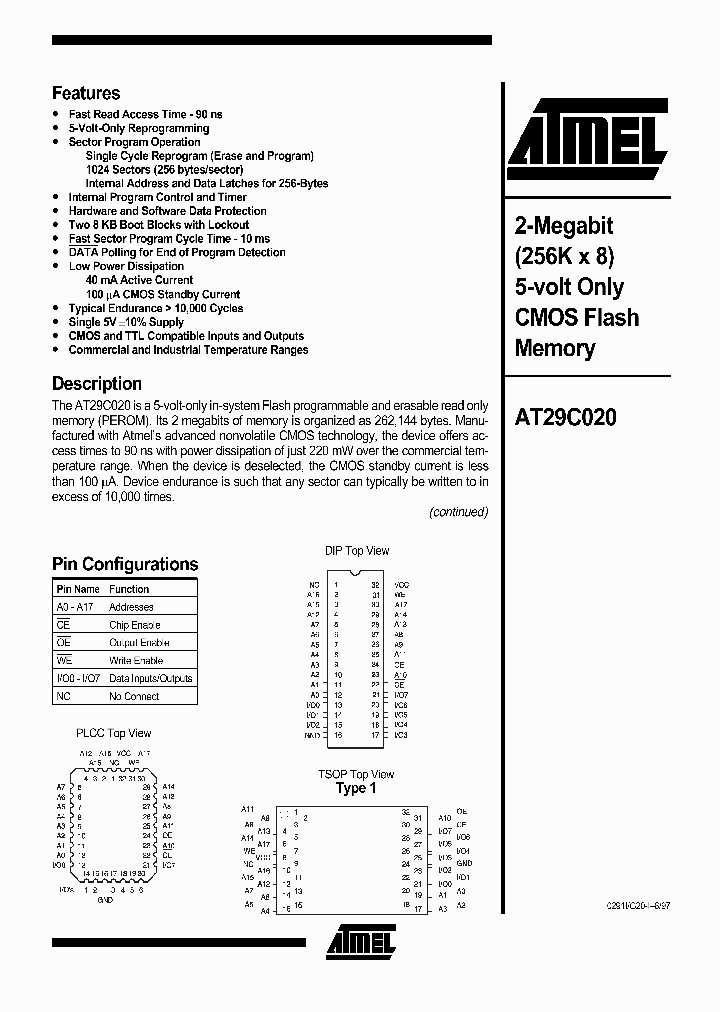 AT29C020_22071.PDF Datasheet