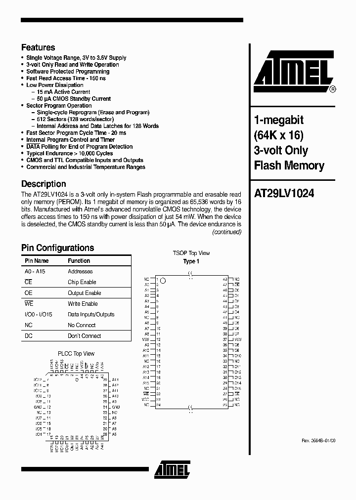 AT29LV1024_290006.PDF Datasheet