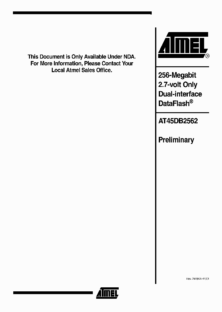 AT45DB2562NBSP_296375.PDF Datasheet