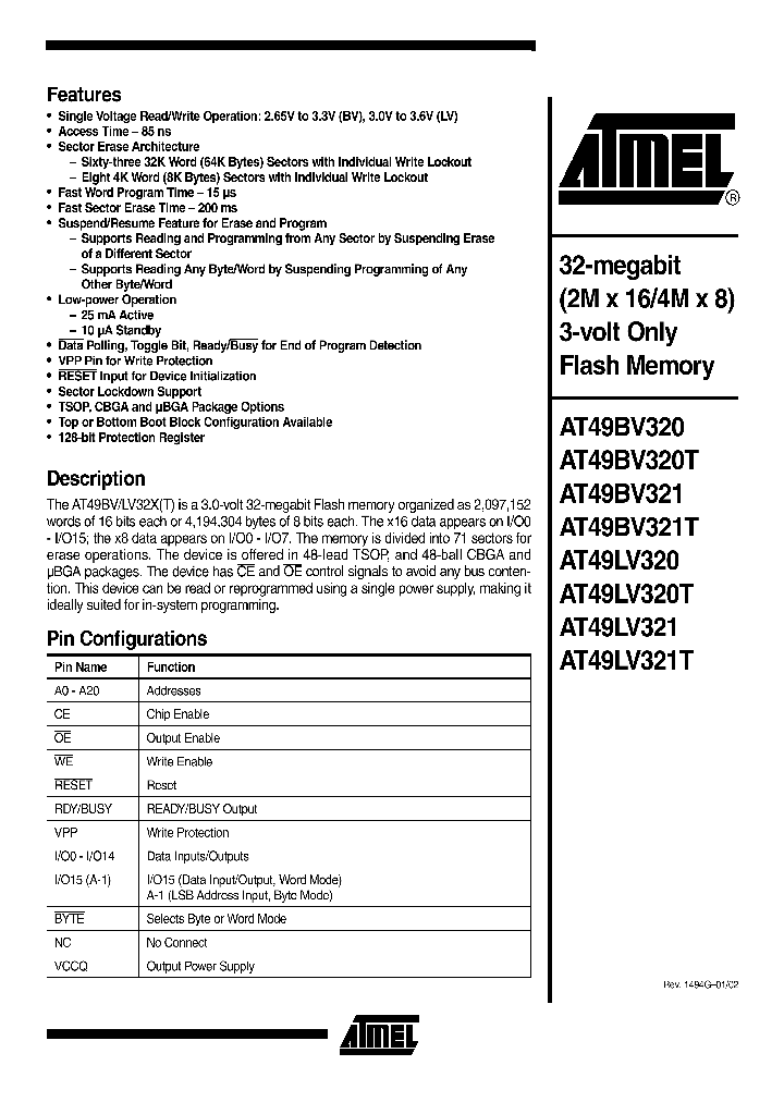 AT49LV321-90CI_201909.PDF Datasheet