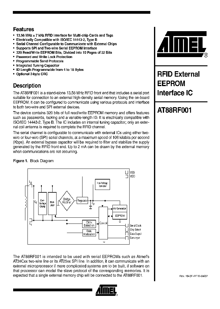 AT88RF001NBSP_299665.PDF Datasheet