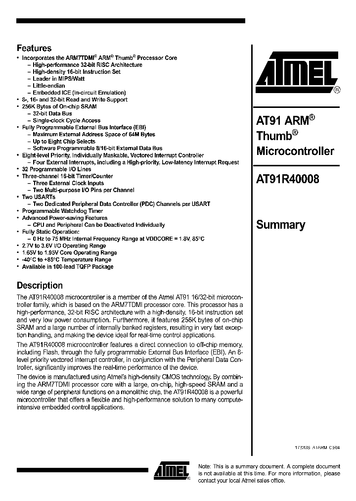 AT91R40008_266579.PDF Datasheet