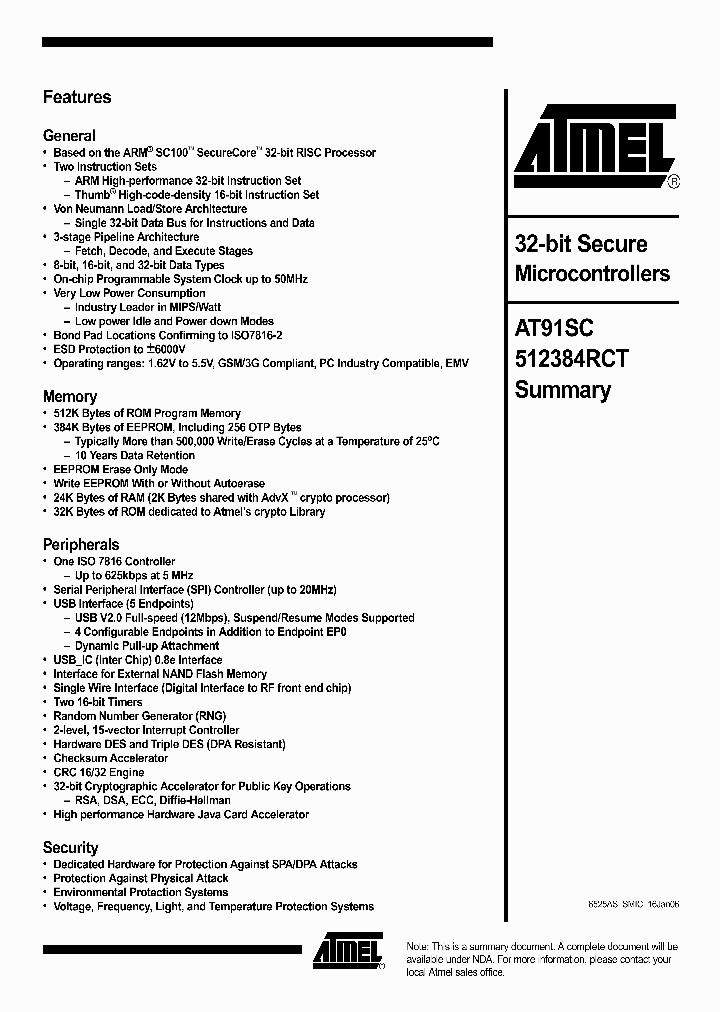 AT91SC512384RCT_282784.PDF Datasheet