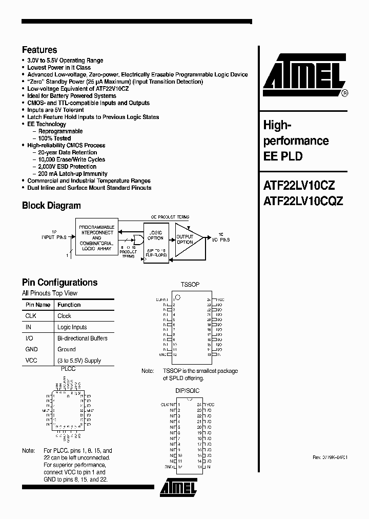 ATF22LV10CZ_283591.PDF Datasheet
