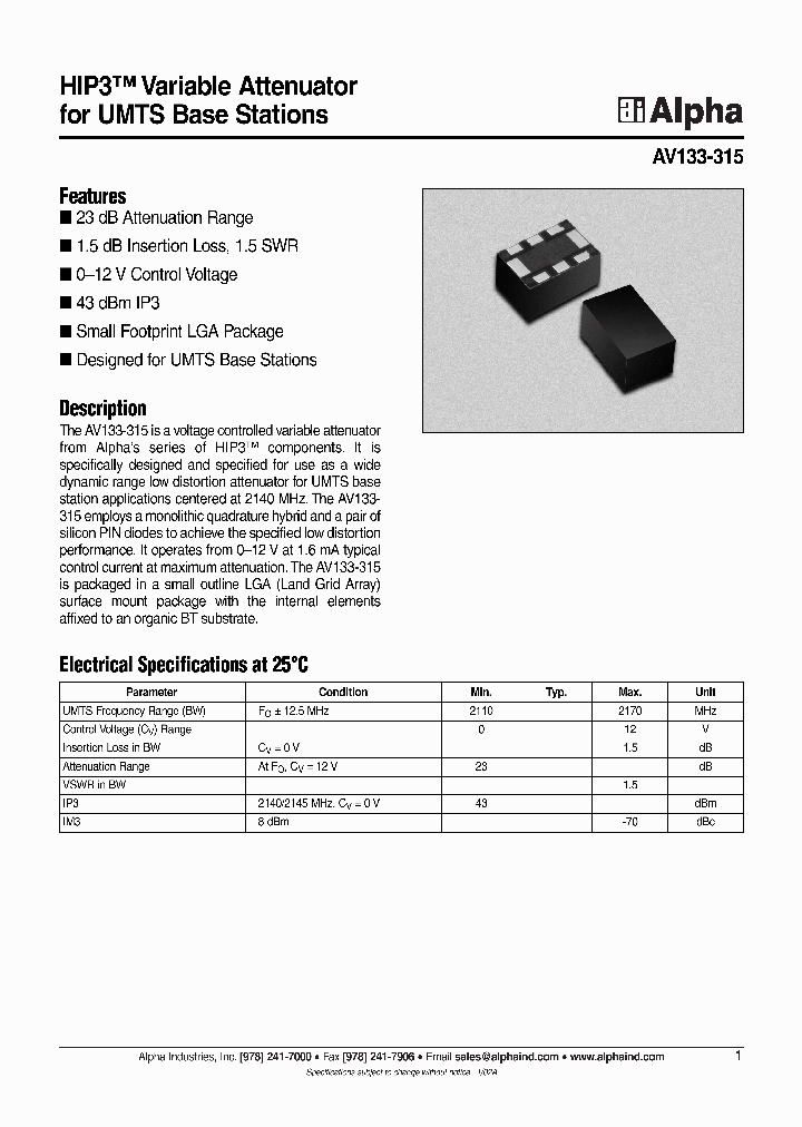 AV133-315_275511.PDF Datasheet