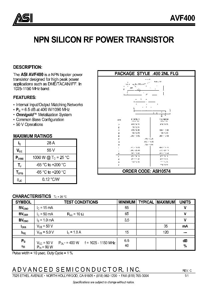 AVF400_282943.PDF Datasheet