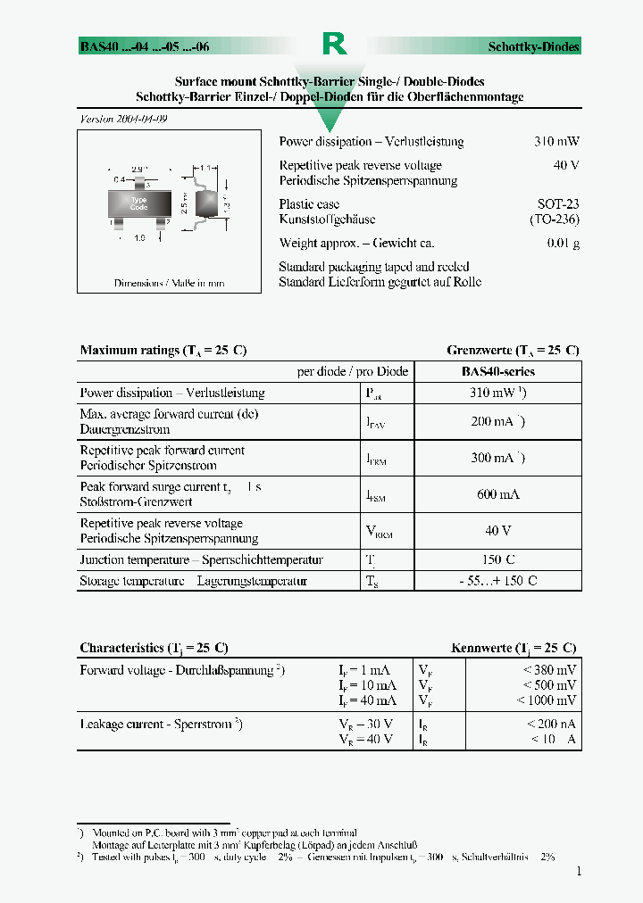 BAS40_252134.PDF Datasheet