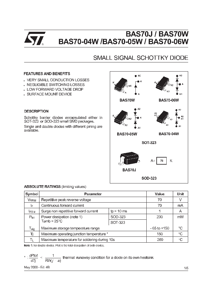 BAS70WFILM_258088.PDF Datasheet