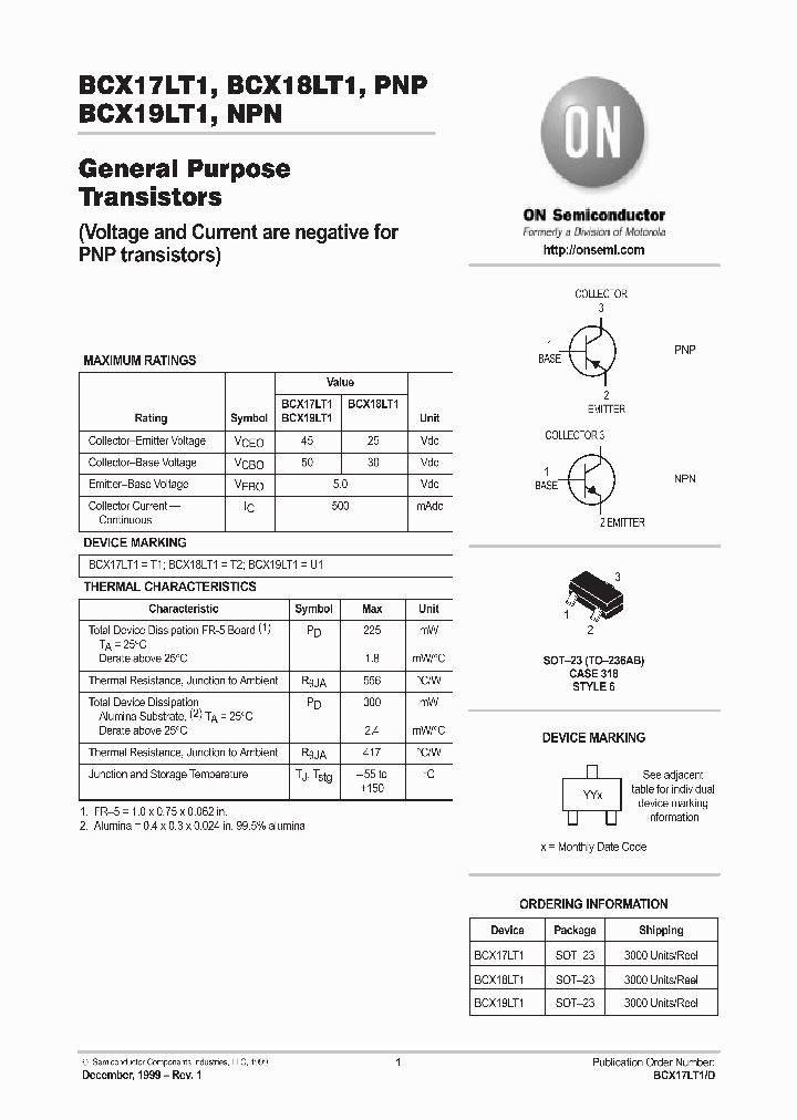 BCX19LT1_241291.PDF Datasheet