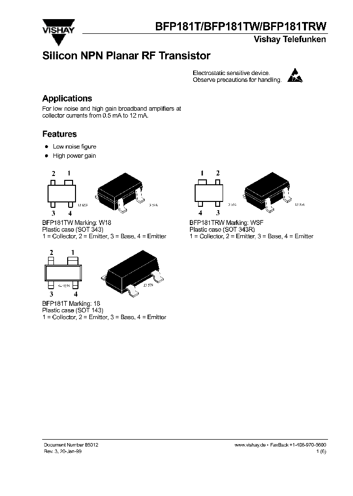 BFP181TRW_275894.PDF Datasheet