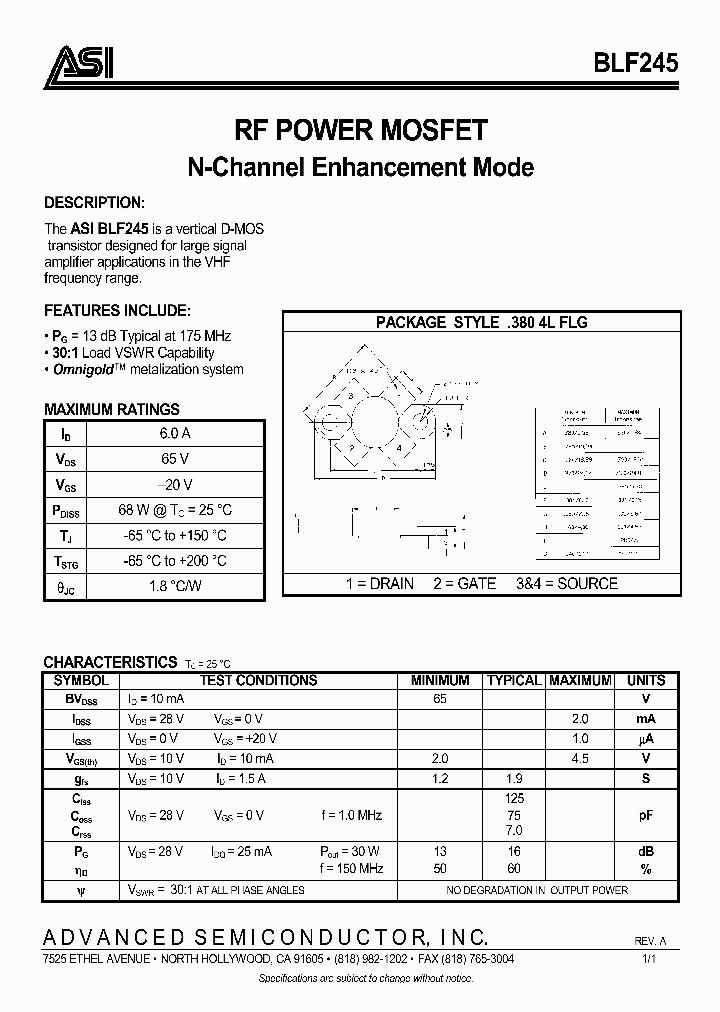 BLF245_287232.PDF Datasheet