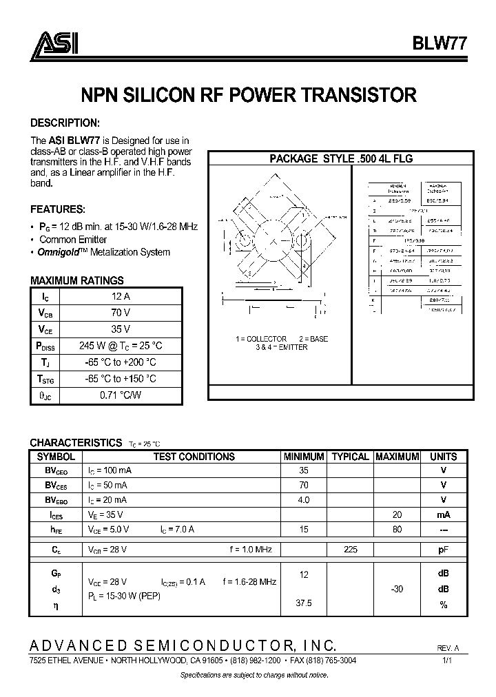 BLW77_261014.PDF Datasheet
