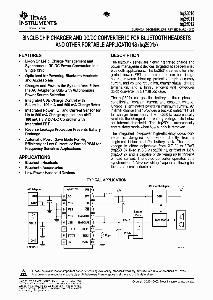 BQ25010_283350.PDF Datasheet