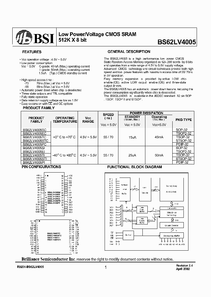 BS62LV4005TI_121517.PDF Datasheet