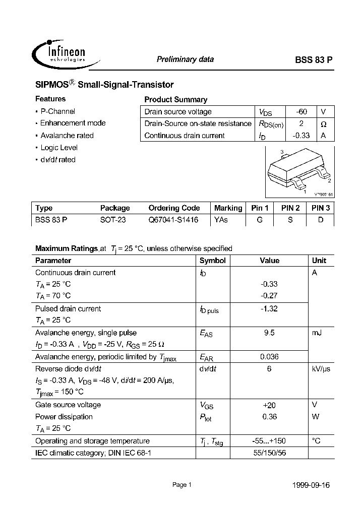 BSS83P_201269.PDF Datasheet