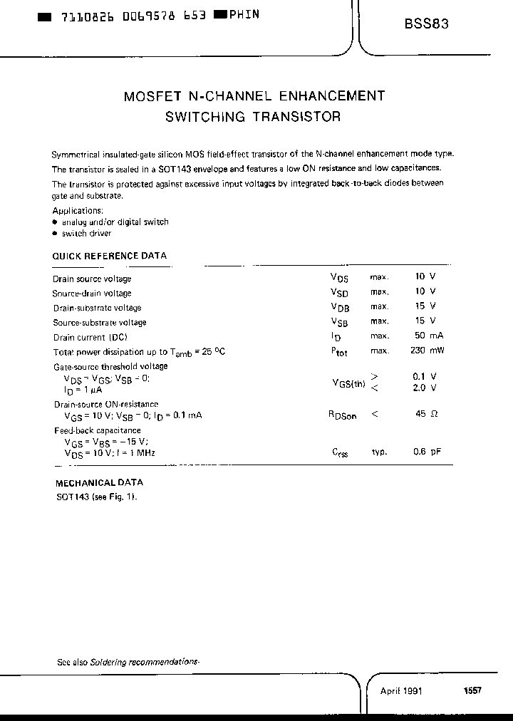 BSS83TR_201257.PDF Datasheet