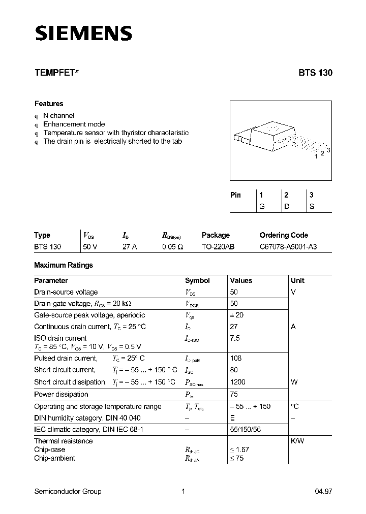 BTS130_279961.PDF Datasheet