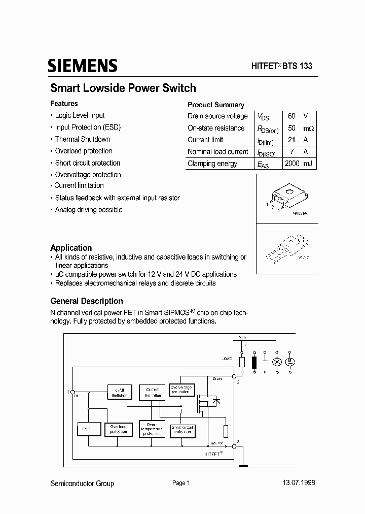BTS133_240785.PDF Datasheet