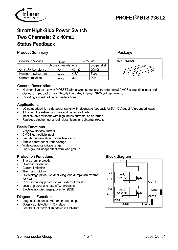 BTS736L2_266705.PDF Datasheet