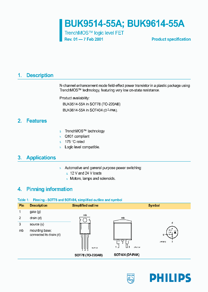 BUK9614-55A_257001.PDF Datasheet