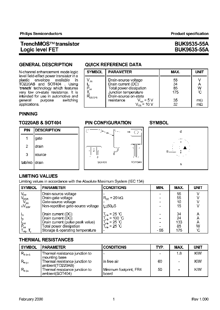 BUK9635-55A_256987.PDF Datasheet