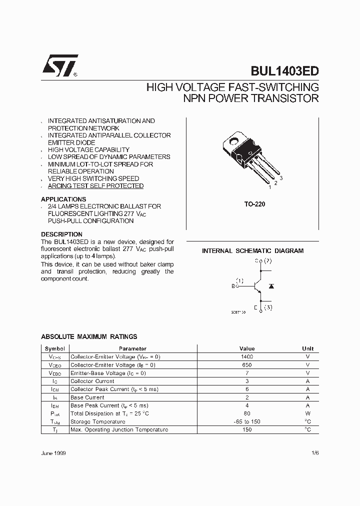 BUL1403ED_59693.PDF Datasheet