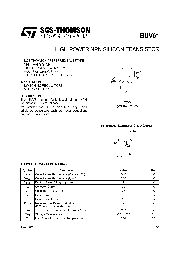 BUV61_239856.PDF Datasheet