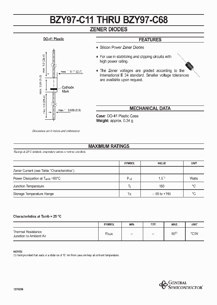 BZY97-C12_296285.PDF Datasheet