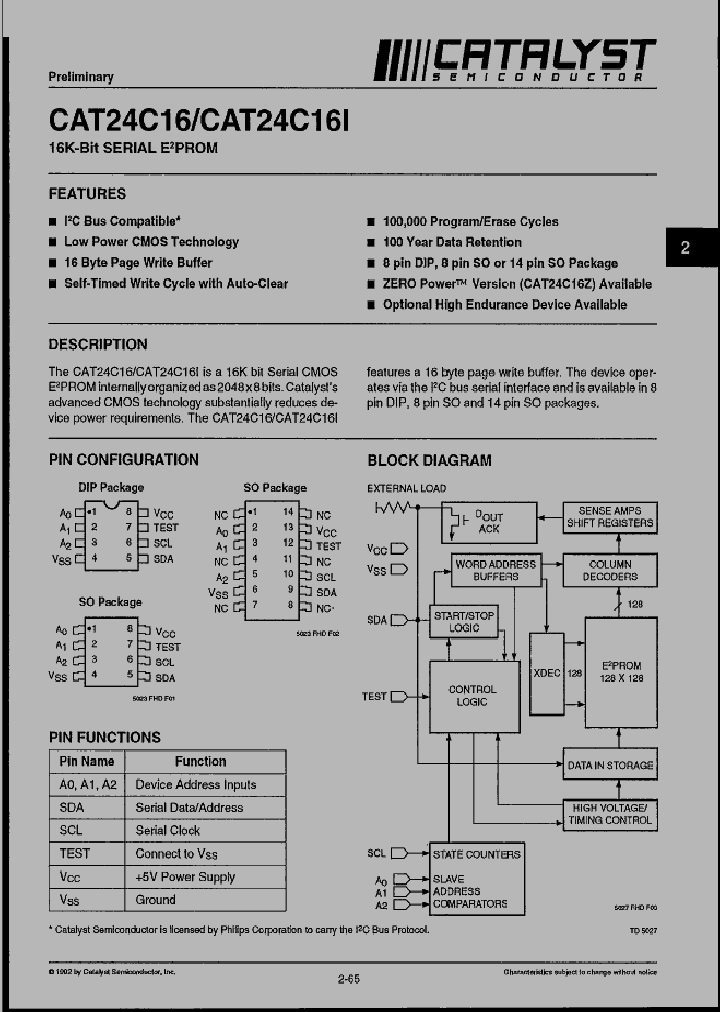 CAT24C16I_256055.PDF Datasheet