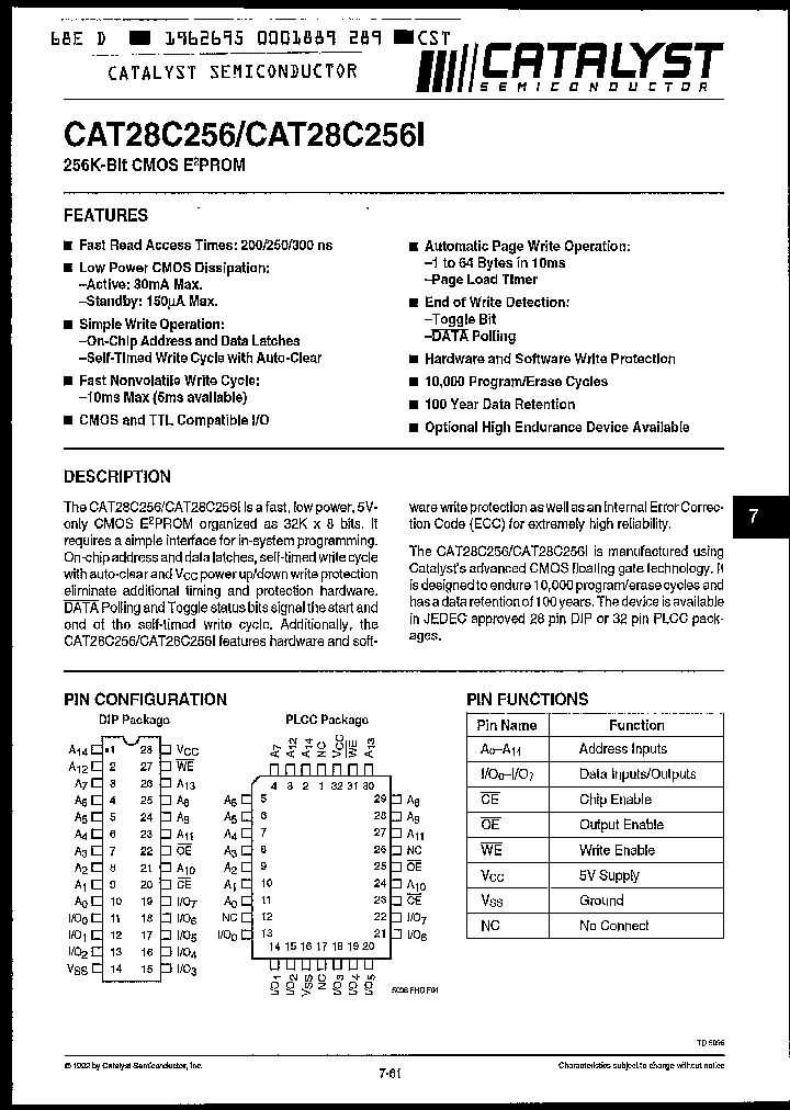 CAT28C256P-30_203360.PDF Datasheet