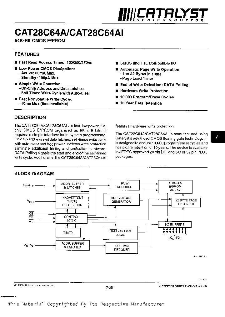 CAT28C64A_264369.PDF Datasheet