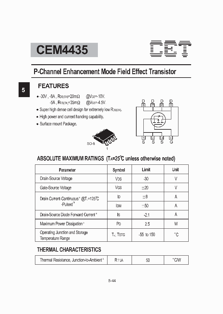 CEM4435_199962.PDF Datasheet