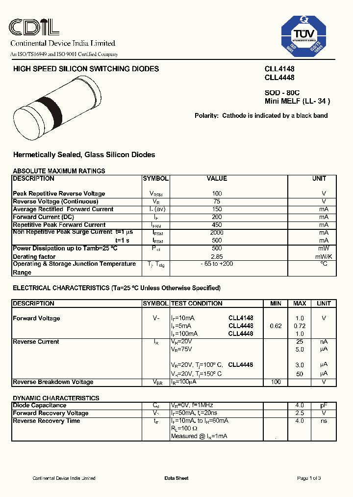 CLL4448_258869.PDF Datasheet
