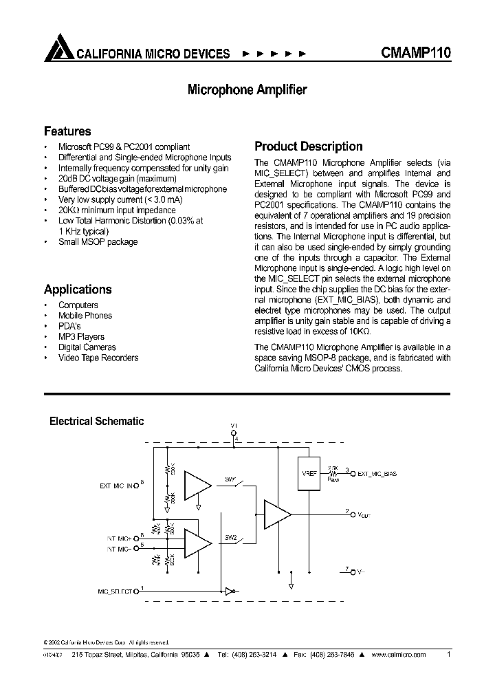 CMAMP110_255603.PDF Datasheet