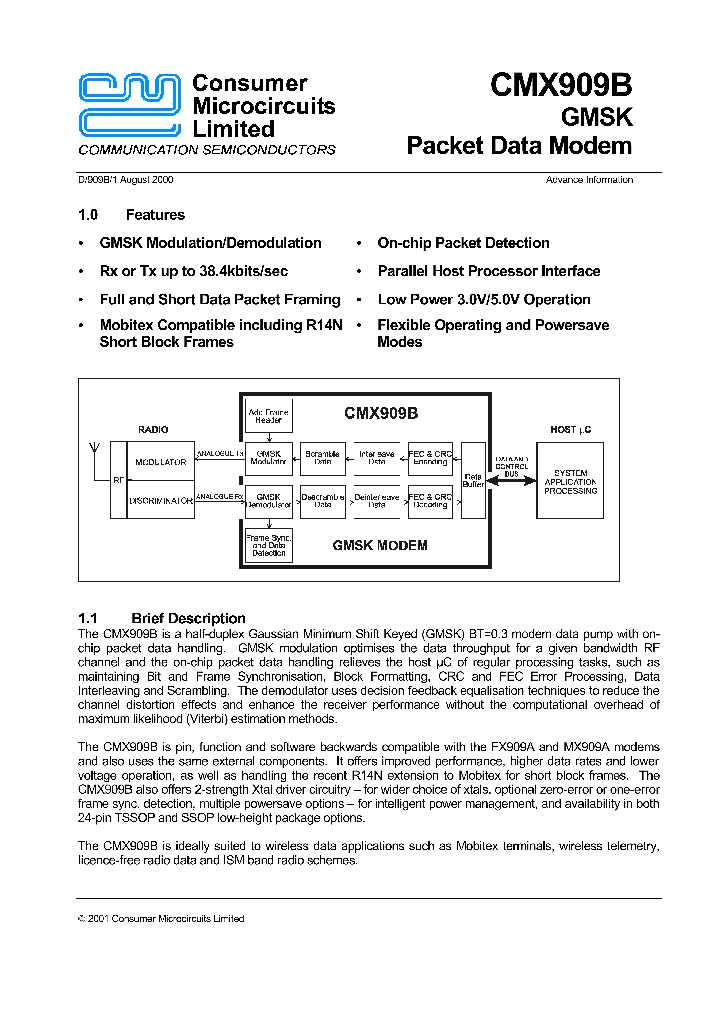 CMX909B_244549.PDF Datasheet