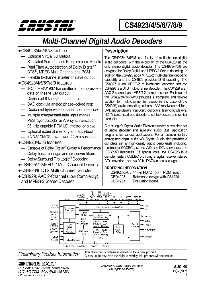 CS4923_40260.PDF Datasheet